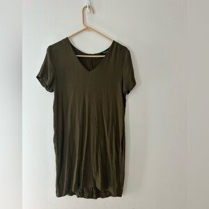 Madewell Olive Green V-Neck Women's Dress | Size S